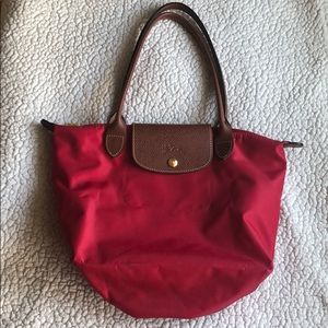 Longchamp Le Pliage Small Tote- Red